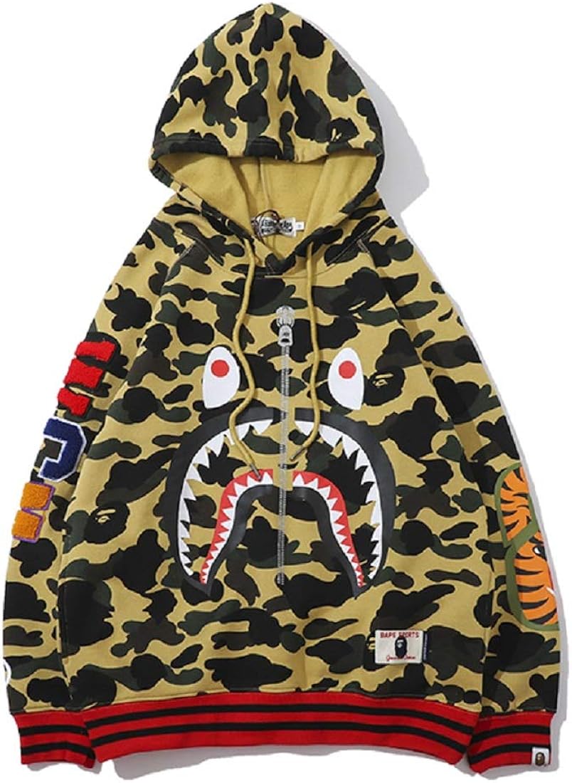 Shark Bape Crewneck Sweatshirt Pullover Hoodie Sports Casual Sweater Unisex