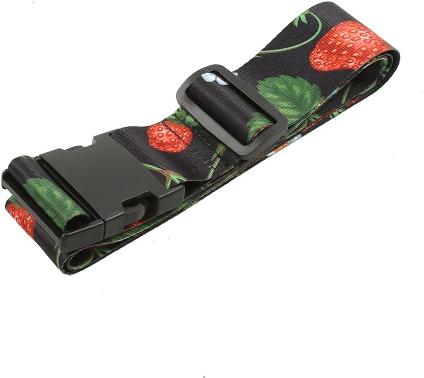 Colorpole Premium Luggage Strap Suitcase Belt Adjustable Lock 68' Inch (Delicious Strawberry)