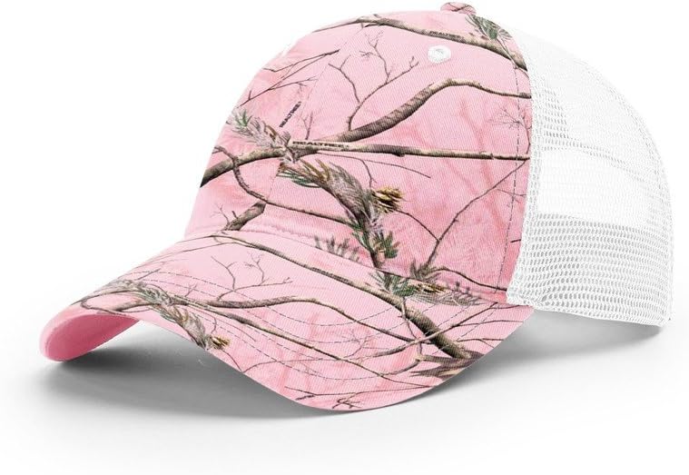 Richardson 111P Garment Washed CAMO Trucker Blank Baseball Cap OSFA HAT