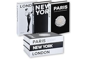 FABIACCI Decorative Books for Home Decor,Set of 3Pcs Stylish Fake Books of Room Books Decor Aesthetic,for Coffee Table Decor,Living Room, Table, Shelf Decor,Modern Hardcover Stacked Display Books