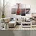 KREATIVE ARTS Canvas Print Beautiful Golden Gate Bridge San Francisco California Black White Red Wall Art Home Decoration Picture Framed 4 panel Ready to Hang