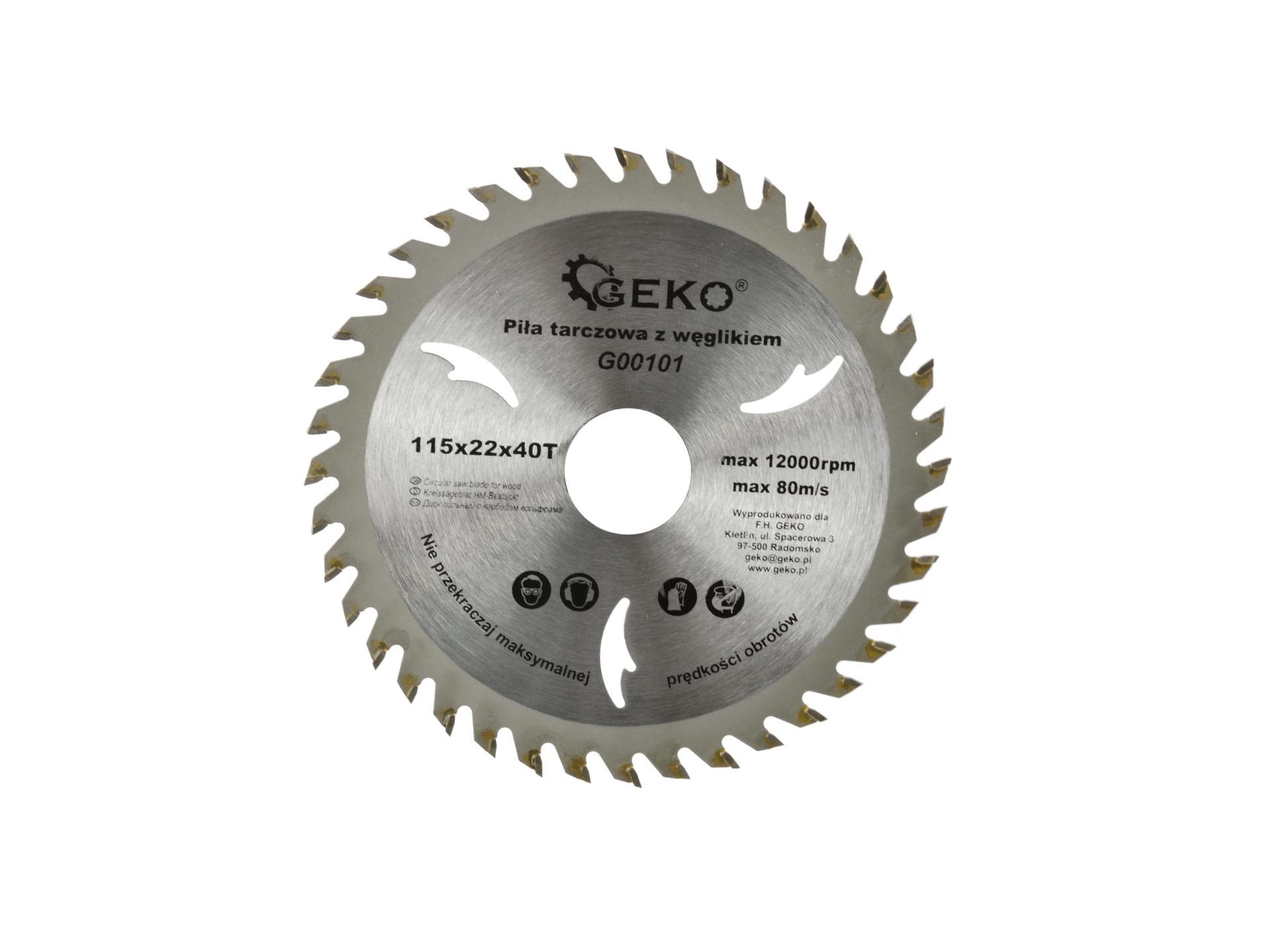 TCT Circular Saw Blade For Wood 115x22x40T 115mm x 22 x 40T G1