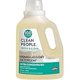 The Clean People Liquid Laundry Detergent - Recyclable Packaging, Stain Fighting - Ultra Concentrated, Laundry Soap - Fresh Scent, 50 fl oz