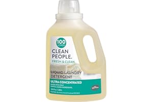 The Clean People Liquid Laundry Detergent - Recyclable Packaging, Stain Fighting - Ultra Concentrated, Laundry Soap - Fresh Scent, 50 fl oz