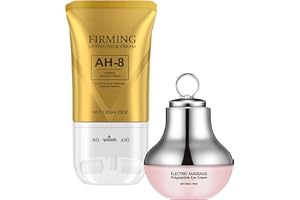 NASCENCE AH-8 Neck and Eye Cream Set with Electric Massage Tightening, Anti-Wrinkle Treatment with Red Light, Deep Moisturizer Bundle Care Gifts for Birthday Christmas for Mom Sister(Neck and Eye Cream)