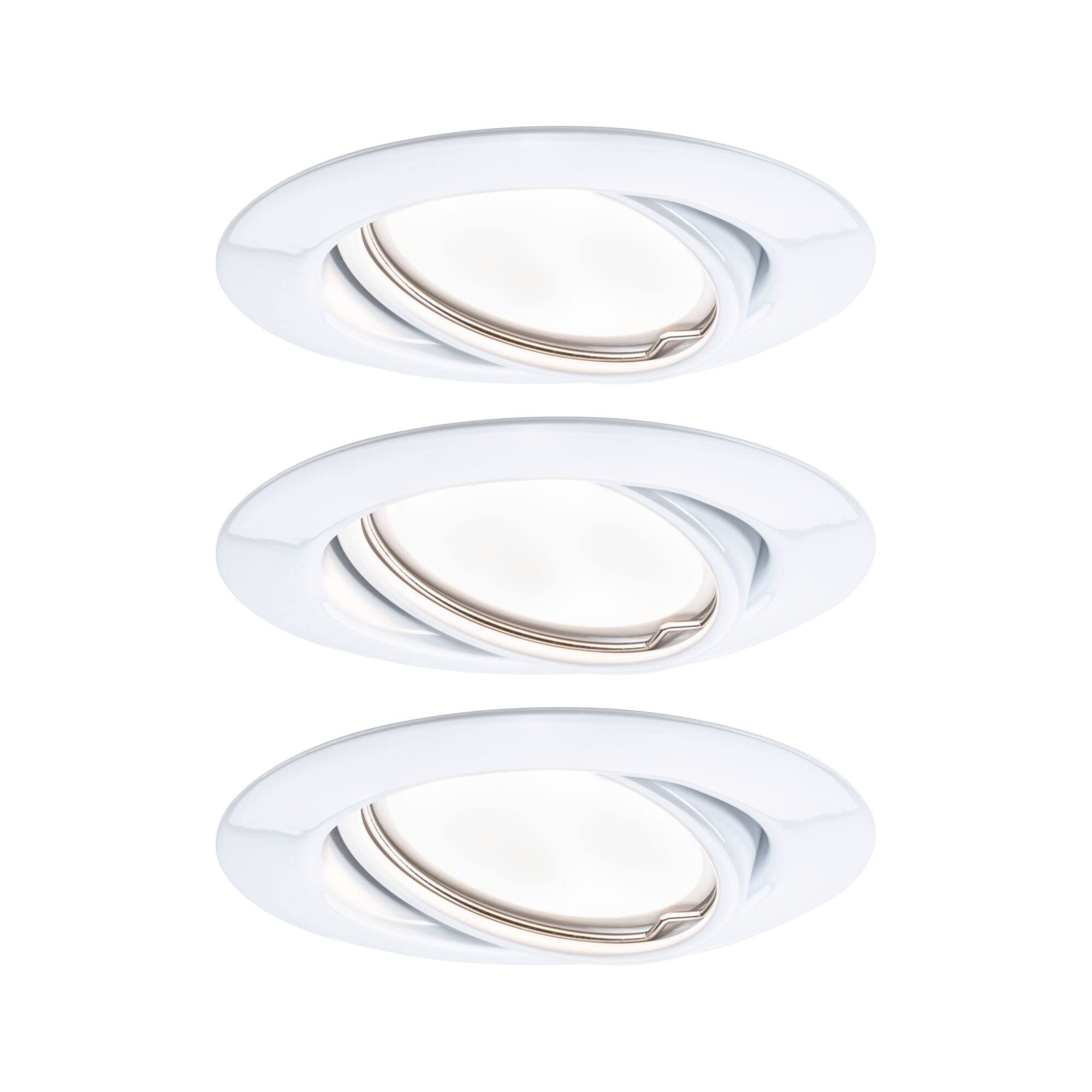 Paulmann 93422 LED recessed luminaire Base round incl. 3x5 watt recessed spotlight white spot metal recessed lamp 3000 K GU10