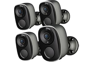 ELECCTV Security Cameras Wireless Outdoor, 2K Battery Powered Camera for Home Security with IP65, SD/ Free Cloud Storage, No Monthly Fee, AI Motion Detection, Color Night Vision, 2-Way Audio (BW4-G-4Pack)