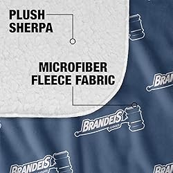 Brandeis University Blanket, 50"x60" Logo Pattern