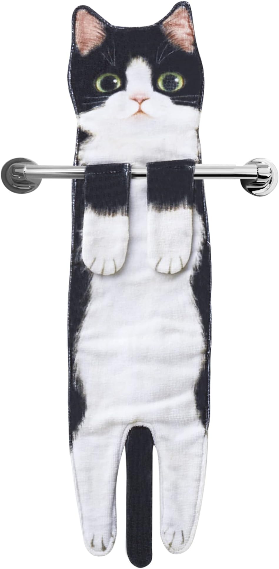 AGRIMONY Cat Funny Hand Towels Cute Cat Decor 25x6 In Soft Absorbent