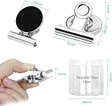 Skaaisont 10 Pcs Magnetic Clips Anti-Scratch Fridge Magnets Silver view 7