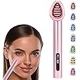ZEENCARE 7 Colors Red Light Therapy for Face and Neck, Red Blue Light Handheld Wand for Face with Microcurrent, Facial Led Light Therapy for Skin Care