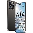 Deepbito A14promax Unlocked Smartphones 2025 Android 13 Cell Phone 8GB+256GB|8-Core 6.8" HD Screen 24MP+50MP|Camera 6800 mAh Long Battery with 5G Dual SIM Mobile Phones(Black)