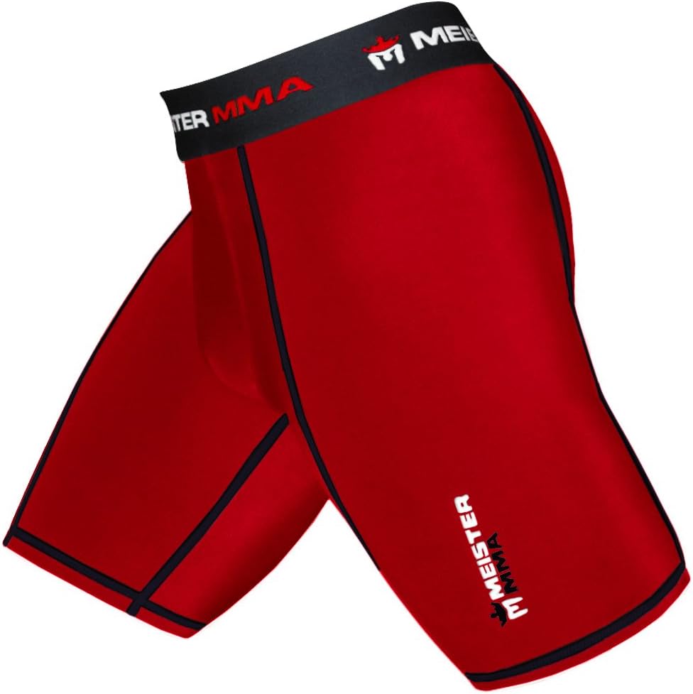 Meister MMA Compression Rush Fight Shorts w/Cup Pocket : Clothing