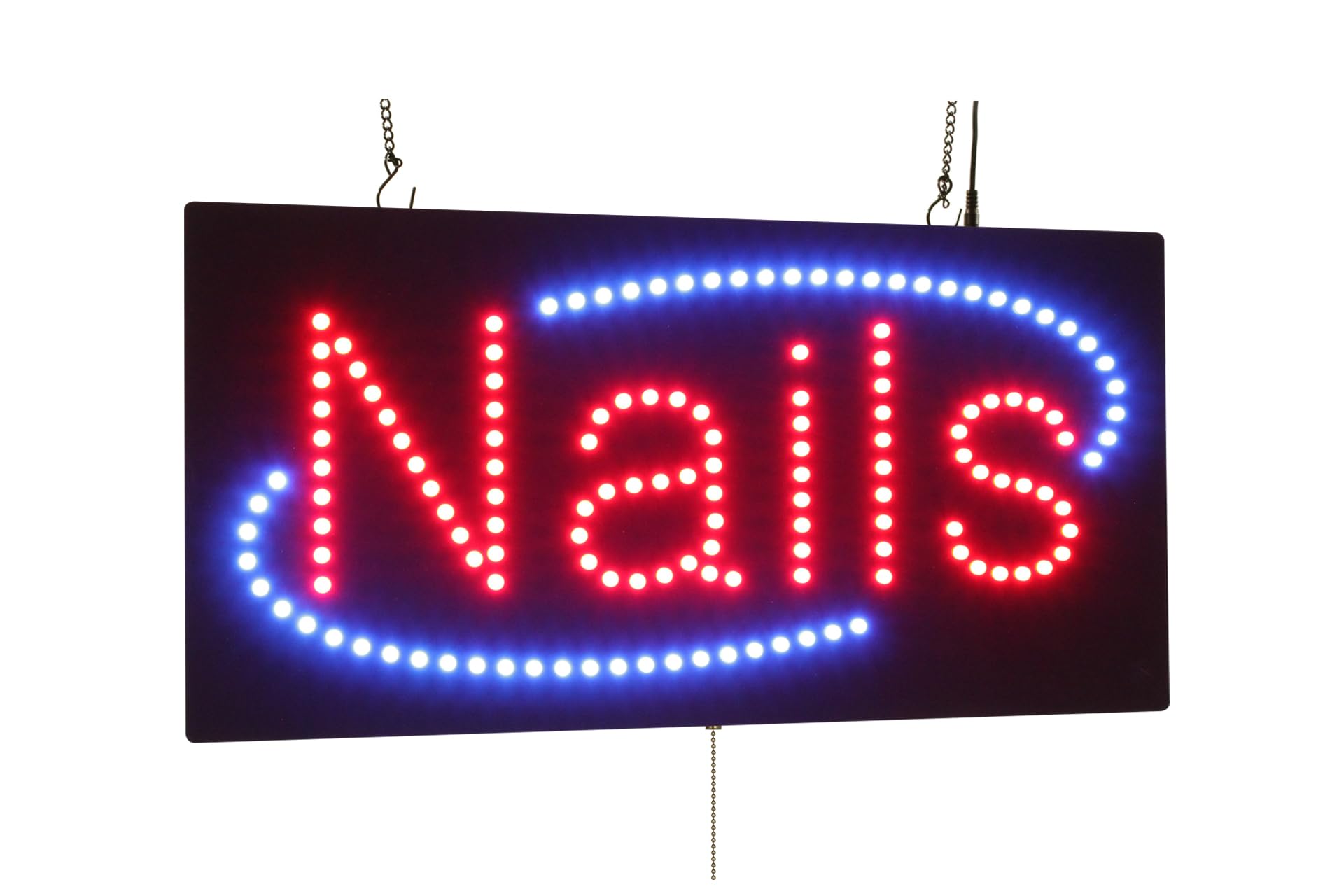 Nails Sign, TOPKING Signage, LED Neon Open, Store, Window, Shop, Business, Display, Grand Opening Gift, Manicures Pedicures