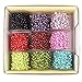 Fowod Pearl Beads Garland / Pearl String / Beaded Wire, 8 mm and 3 mm Mixed, 50 Feet Roll, White