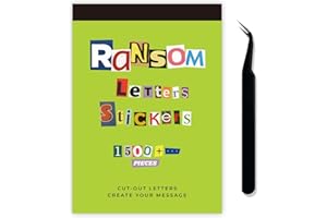 JUNKJWBZ 1500Pcs Alphabet Letter Stickers-Ransom Note Style Stickers for Scrapbooking, Scrapbook Supplies,Journaling, Water Bottle, Laptop, DIY Crafts | Vintage Collage & Junk Journal Supplies | Notebook