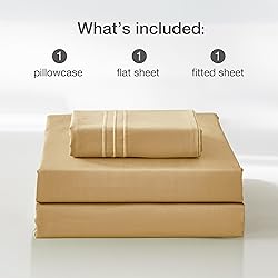 JELLYMONI Twin Sheet Sets Gold - 400 Thread Count