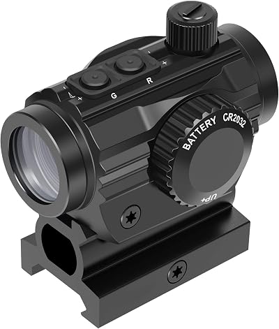Feyachi Red Green Dot Sight RDS-36 1x22mm 5 MOA with 0.83 inch Riser Mount