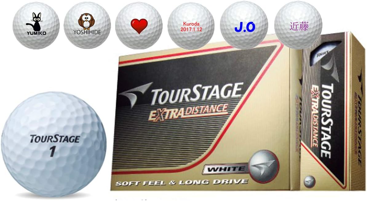 Amazon スピード印刷 オウンネーム付ゴルフボールエクストラディスタンス36個入 株式会社トップ通商 ゴルフボール