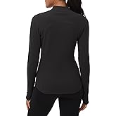 THE GYM PEOPLE Fleece Mock Turtleneck Pullover Base Layer Shirts Long Sleeve Workout Tops with Thumb Hole