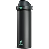 24 oz Insulated Water Bottle for Sports: Meoky Stainless Steel Water Bottle with 2-in-1 Straw and Spout Lid - Leak Proof, Cold for 24 Hours, Fits in Car Cup Holder, BPA-Free for Travel Gym, Foggy Tide