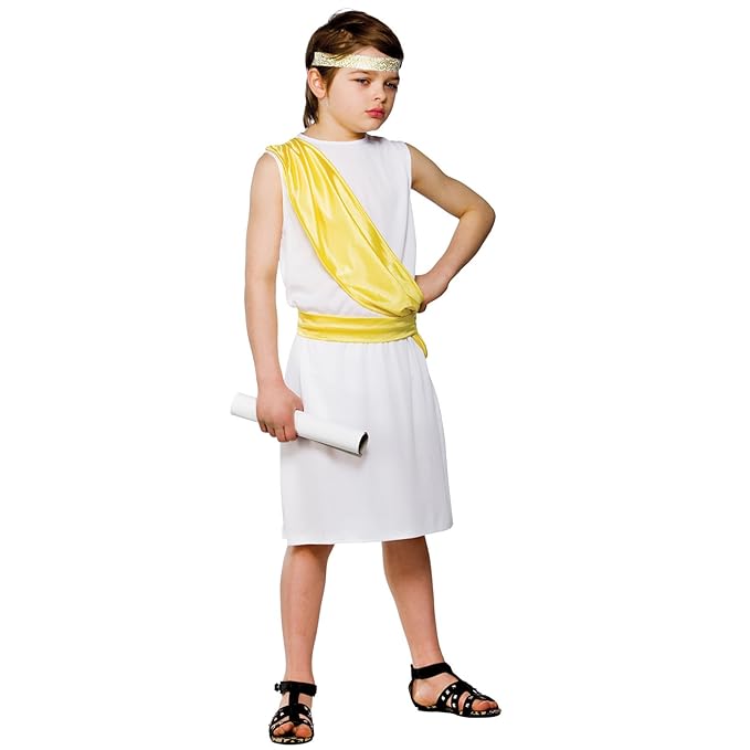 Childrens Ancient Greek Boys Costume For Historic Fancy Dress Up