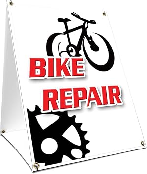 Amazon Com A Frame Sidewalk Bike Shop Sign With Graphics On Each