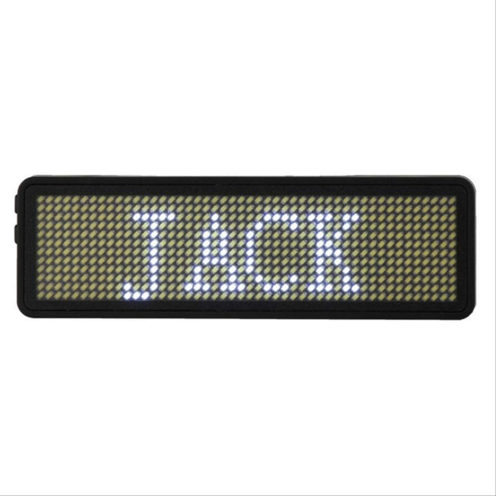 4 Color Scrolling Message Led Id Name Badge Holder Board 48x12 Dots Single Color Rechargeable Led Digital Name Tag for Event White
