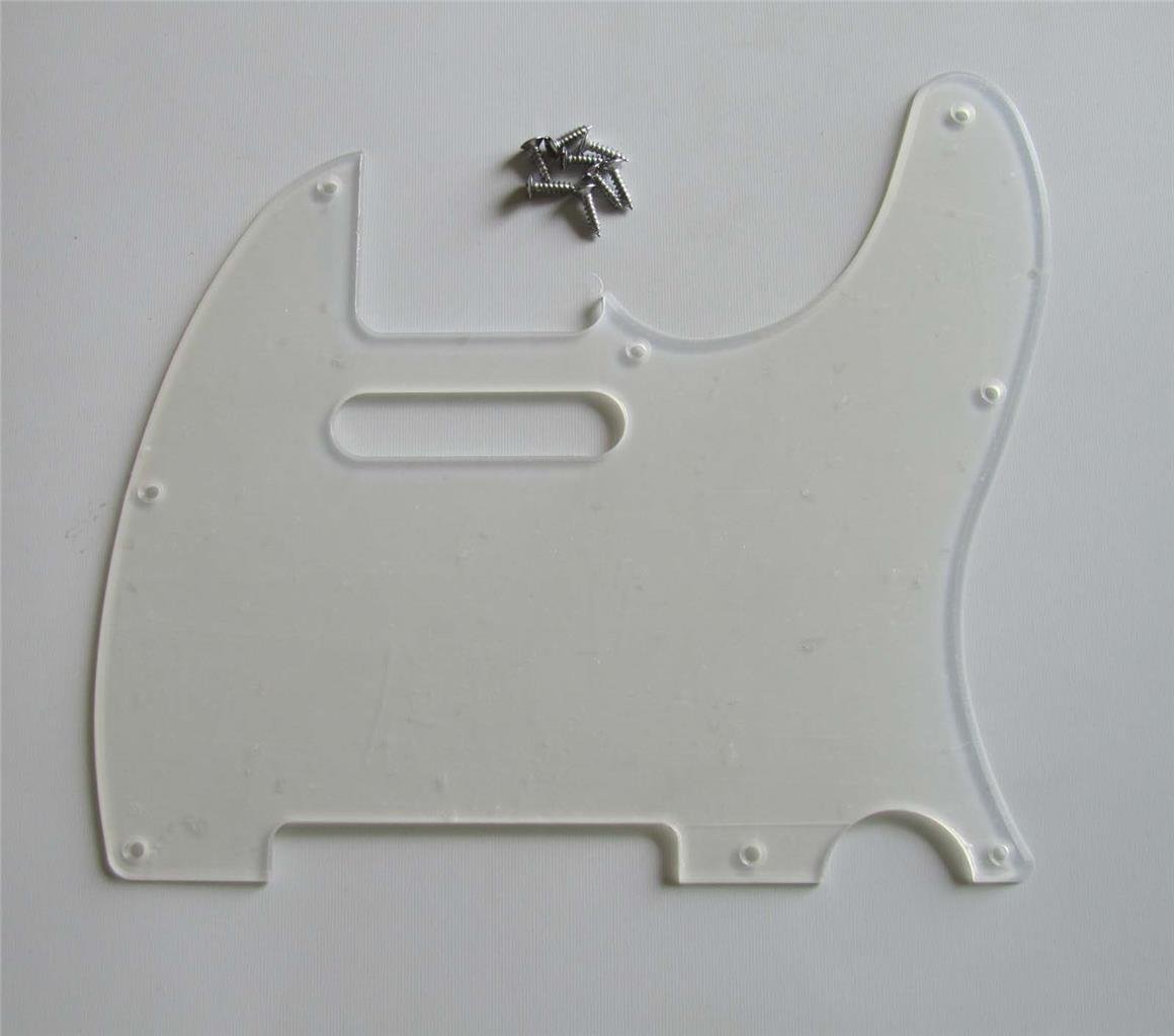 KAISH Clear Tele Guitar Pickguard Transparent Scratch Plate for Fender