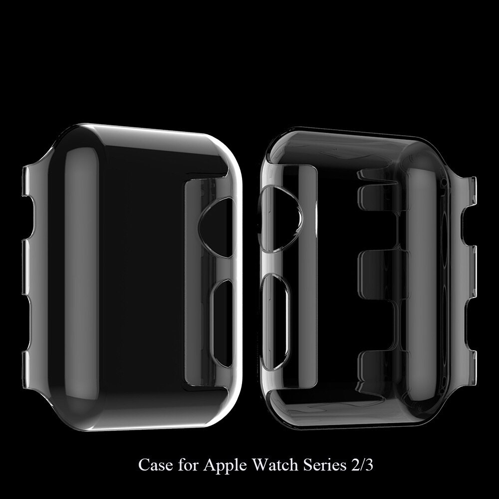 Apple Watch 38mm Screen Protector - Ultra Slim Clear PC Flexible Lightweight Case Protective Bumper Cover for Apple iWatch Series 2 & Series 3 - High Transparency Full Cover for Apple Watch 2017