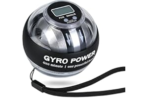 MECARE Torque Ball Auto-Start Gyro Ball with LED Counter - Wrist & Forearm Strengthener - Gyroscopic Hand Exerciser for Grip 