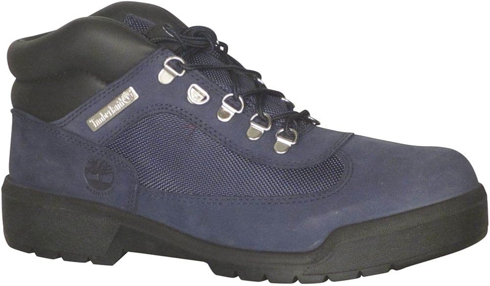 navy timberland field boots