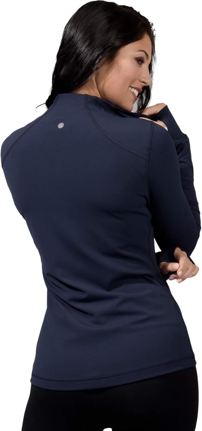 Yogalicious Nude Tech Half Zip Long Sleeve Jacket with Front Pockets at  Women’s Clothing store