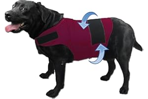 HCHYEY Dog Anxiety Jacket, Skin-Friendly Dog Calming Shirt - Dog Coat for Thunder, Fireworks and Separation - Keep Pet Calm Without Medicine & Training, Anti Anxiety Vest for Dogs (Rose Red, L)