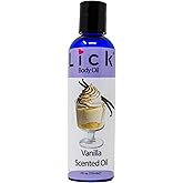 LICK Vanilla Scented Body Oil - Luxurious Hydrating Oil for Radiant Skin, Enriched with Natural Castor, Almond, Jojoba Oils, Vitamin E. Ideal for Women, Daily Care 4 fl oz.