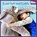 Big Soft Baby Elephant Plush Toy – Stuffed Elephant Cushion Doll Toy for Kids – Perfect Gift for Baby Shower, Birthdays, Children, Grand Sons/Daughters - Grey