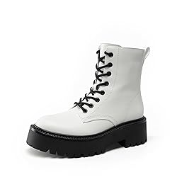 DREAM PAIRS Women's Platform Combat Ankle Boots