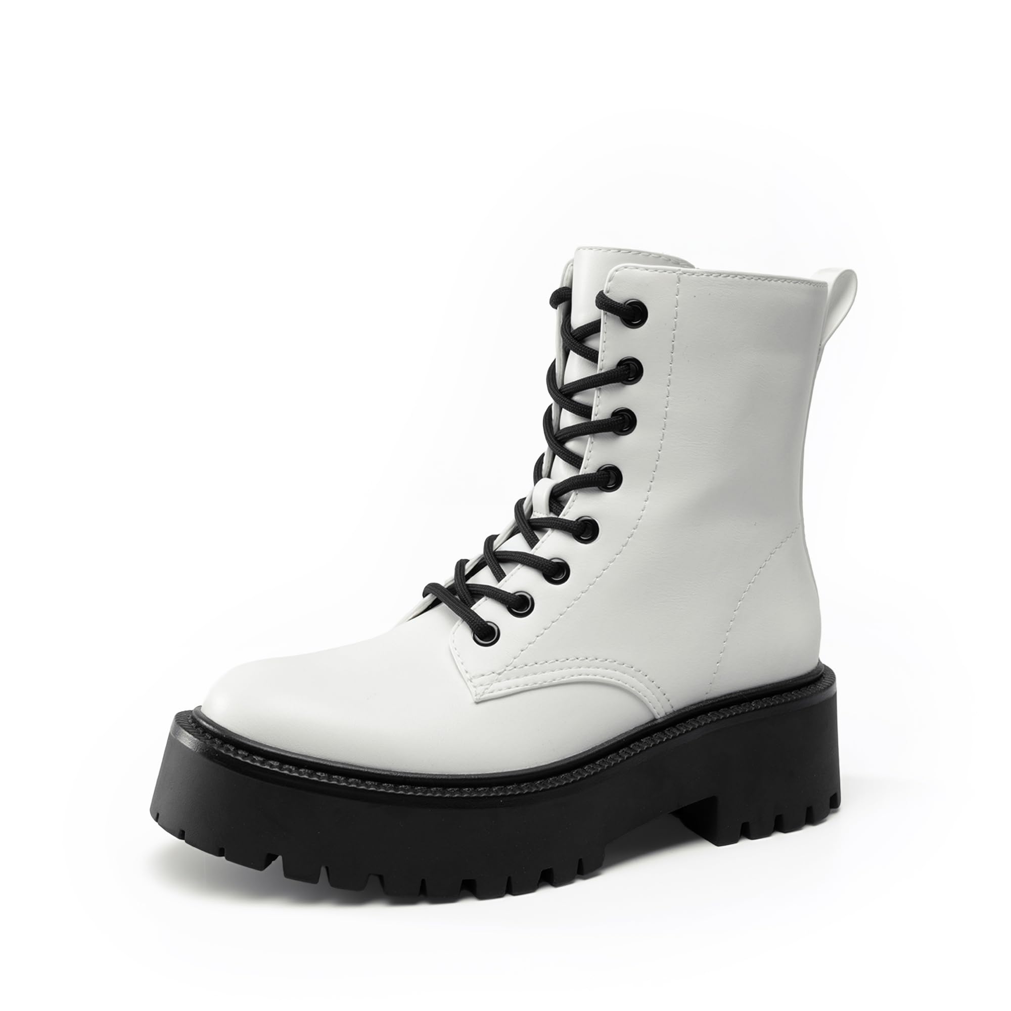 DREAM PAIRS Women's Platform Combat Ankle Boots