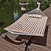 Lazy Daze 12 FT Double Quilted Hammock with Spreader Bars and Pillow, 2 Person Hammock for Outside Outdoor Patio Backyard Poolside, 450 LBS Weight Capacity, Coffee Bean