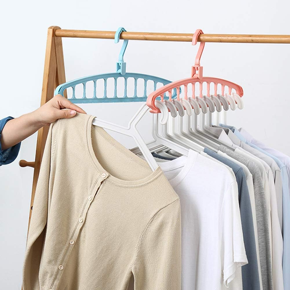zmigrapddn Clothes Hanger - Anti-slip Multi-hole Coat Scarf Holder Heavy Duty Clothes Drying Rack Home Wardrobe Organizer Space-saving Dark Blue