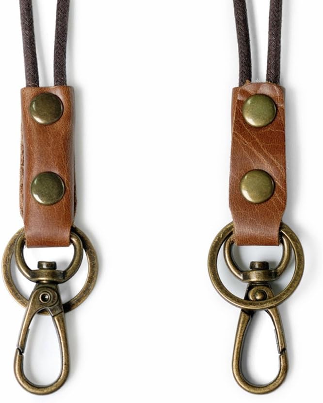 Boshiho Office Lanyard Set, 3 PCS Leather Lanyard Neck Strap Unisex with Strong Clip and Keychain for Keys Badge Holder - Image 3