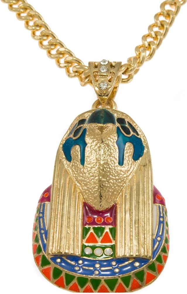 Hip Hop Bling Iced Gold Tone New Kanye West Egyptian Horus Pendant Necklace Free 24 Chain Amazon Ca Jewelry hip hop bling iced gold tone new kanye west egyptian horus pendant necklace free 24 chain