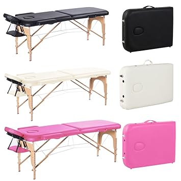 Qivange Portable Massage Table 2 Section Lightweight Massage Couch