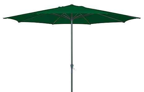 GoodSun Sonnenschirm Kurbelschirm BL, dunkelgrün, 350 cm rund, Gestell Alu/Stahl/Kunststoff, Bespannung Polyester, 8.6 kg
