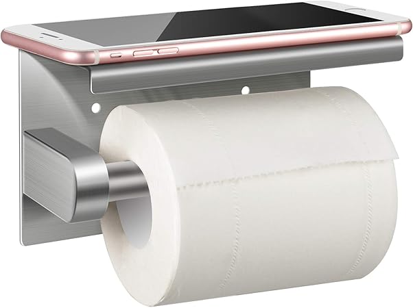 Abree Toilettenpapierhalter Ohne Bohren Mit Ablage Wc Papierhalter Edelstahl Wc Papier Halterung Mit Mobiler Telefon Aufbewahrungsflache Wand Montage Selbstklebend Amazon De Baumarkt