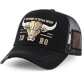 Trendy Apparel Shop Bull Embroidered Western Snapback Trucker Cap