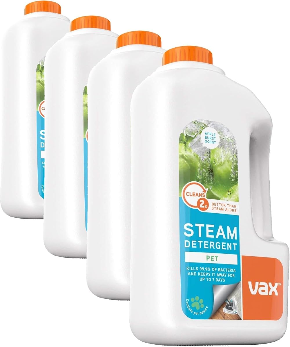 Vax 1L Pet Steam Detergent Neutralises Odours 4 Pack