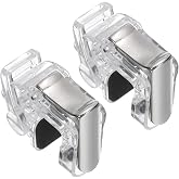 MECCANIXITY Gaming Trigger Mobile Game Controller 1 Pair Aim &amp; Fire Keys Universal Clear for 4.7-6.5 Inch Cell Phone