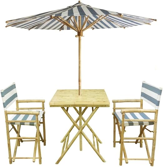 Amazon Com Zew 4 Piece Bamboo Outdoor Set Includes 2 Folding