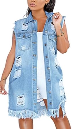denim gilet womens